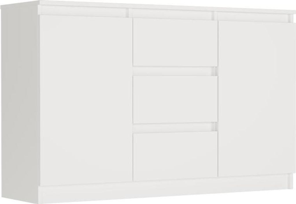 Framire Komoda 120cm skříňka zásuvky police R-120-S3 bílá Obrázek produktu 