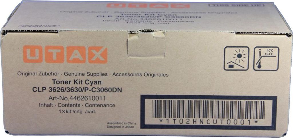 Original Utax 44626 10011 Toner cyan, 10.000 Seiten, 1,49 Cent pro Seite - ersetzt Utax 4462610011 Tonerkartusche