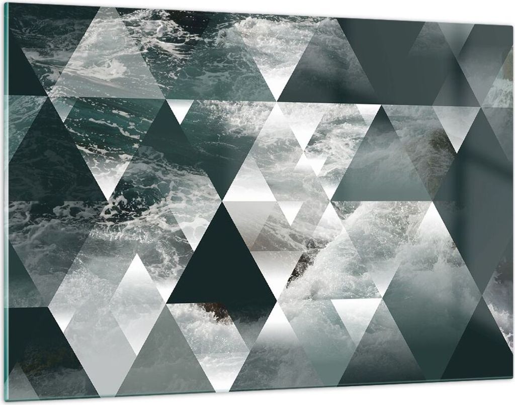 Bilder auf glas - Abstraktion modern - 120x80cm - Glasbilder - Wandbilder - Kunstdruck - zum Aufhängen bereit - Wanddekoration aus Glas - Glas Bil...