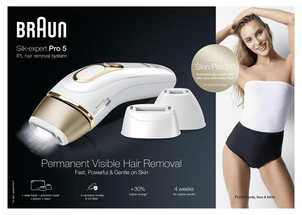 Braun Silk-expert Pro 5 PL5243, Gold, Weiß, Produktbild 
