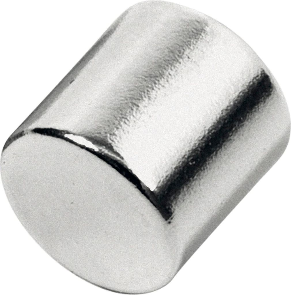 Scheibenmagnet Rundmagnet ø 8mm Höhe 8mm Magnet selbstklebend Neodym vernickelt