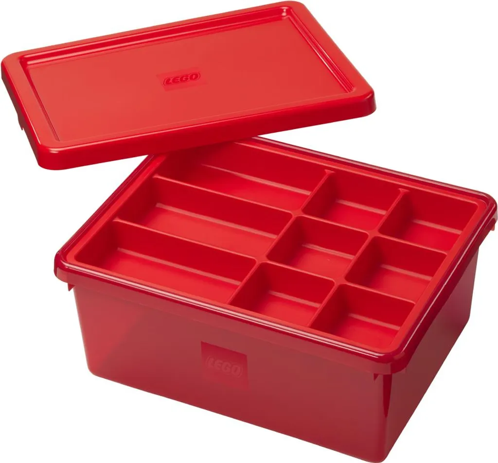 Bac de tri LEGO Sort & Store Medium rouge empilable et ultra résistant - 2