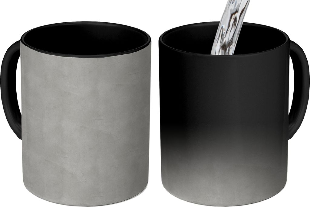 MuchoWow Zauber Tasse Zaubertasse Magic Konkret - Muster - Abstrakt 350 ml Farbwechsel Becher Geschenk Geschenkidee - Magic-Tasse - Fototasse - K...