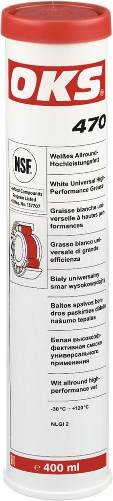 1x OKS Allround-Hochleistungsfett 470 400ml Kartusche -30 bis +120 Grad