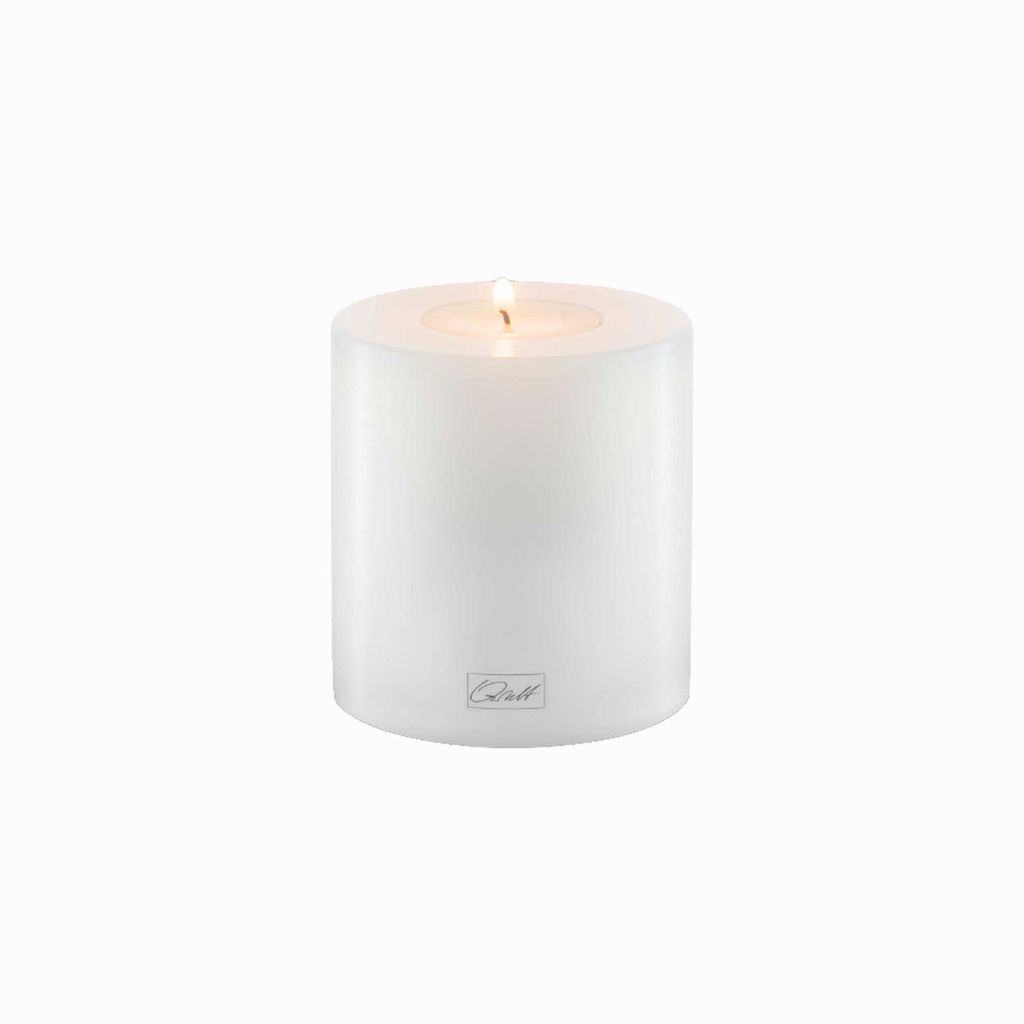 Qult Farluce Trend - Durchm. 8cm | Teelichthalter in Kerzenform | Dauerkerze | Kunststoffkerze in Kerzenoptik | Teelichtkerze mit Teelichteinsatz ...