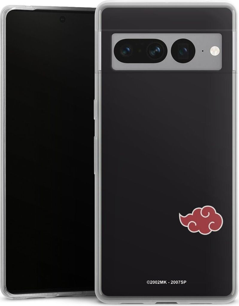 DeinDesign Slim Hülle für Google Pixel 7 Pro Silikon Case Ultra Dünn Handyhülle Naruto Shippuden Offizielles Lizenzprodukt Akatsuki