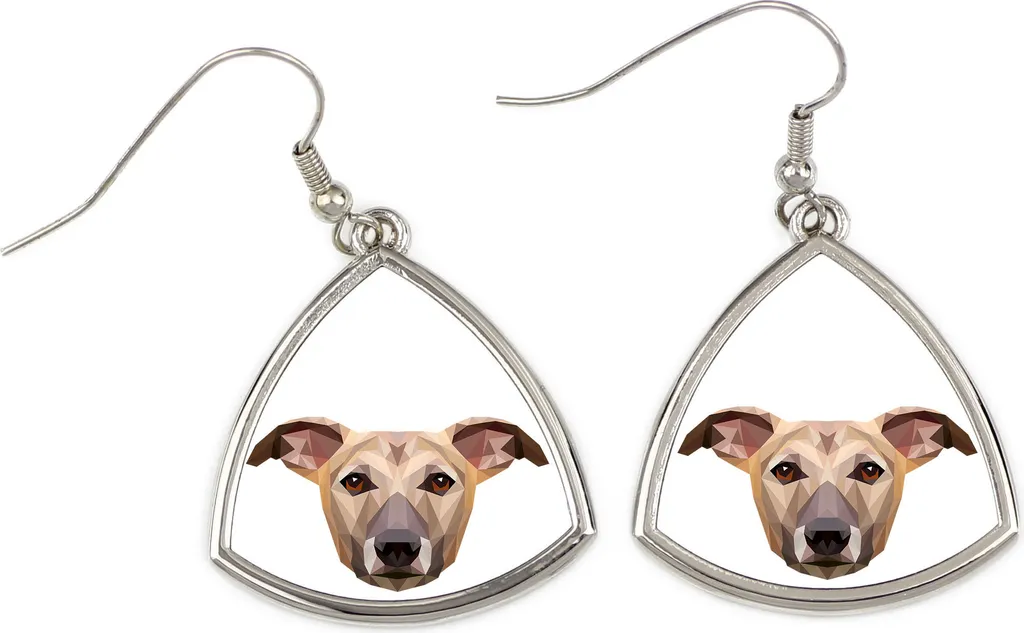 Orecchini Whippet Levriero Inglese Art-Dog - Gioielli Cane Geometrico
