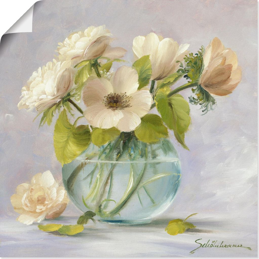 ARTland Poster Gelbe Windröschen Größe: 40x40 cm
