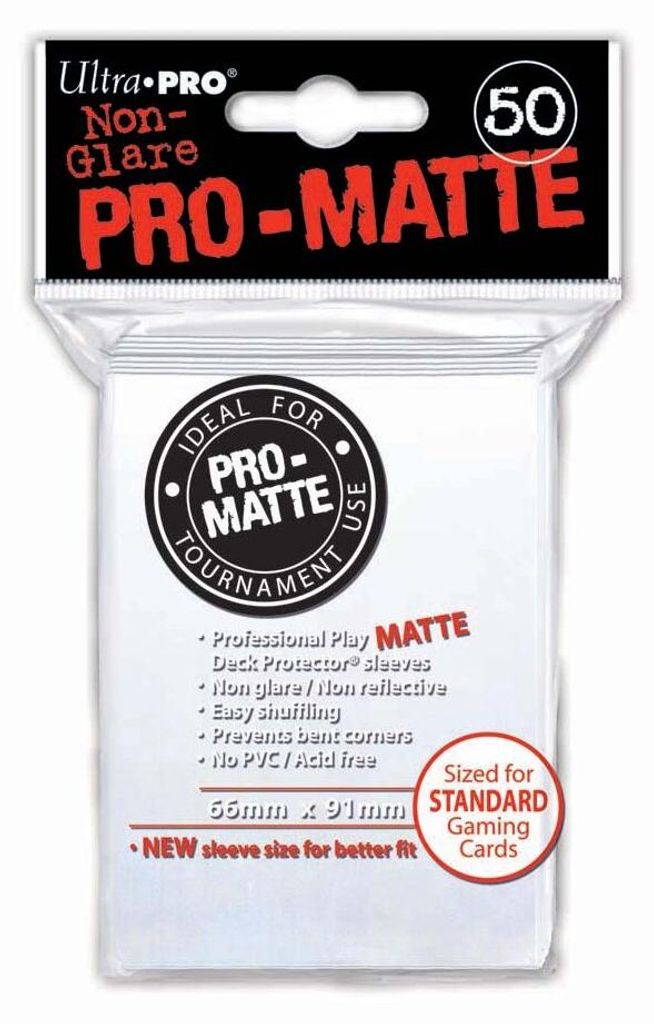 Ultra Pro Pro-Matte (100 Count) White Deck Protector Sleeves - Magic The Gathering