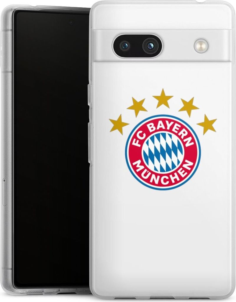 DeinDesign Handyhülle für Google Pixel 7a Silikon Hülle Case Smartphone Schutzhülle FC Bayern München FCB Sterne