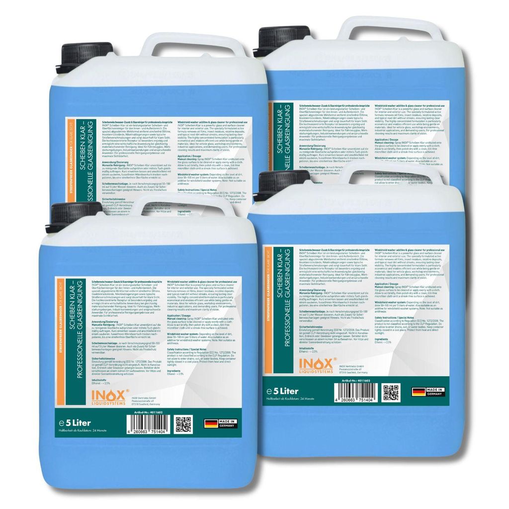 INOX Scheibenreiniger Konzentrat 4x5L - Auto Scheiben Produktbild 