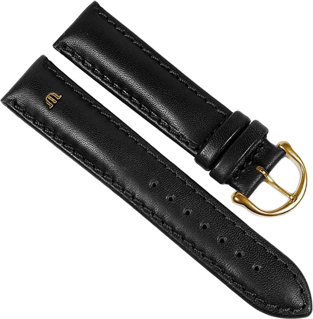 Maurice Lacroix Galant Uhrenarmband Leder matt schwarz 20mm 22495G