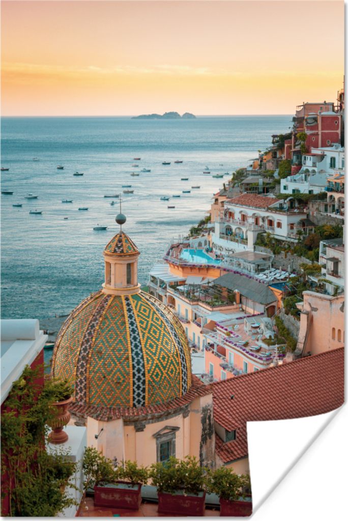 MuchoWow Poster Italien - Positano - Meer 120x180 cm - Kunstposter