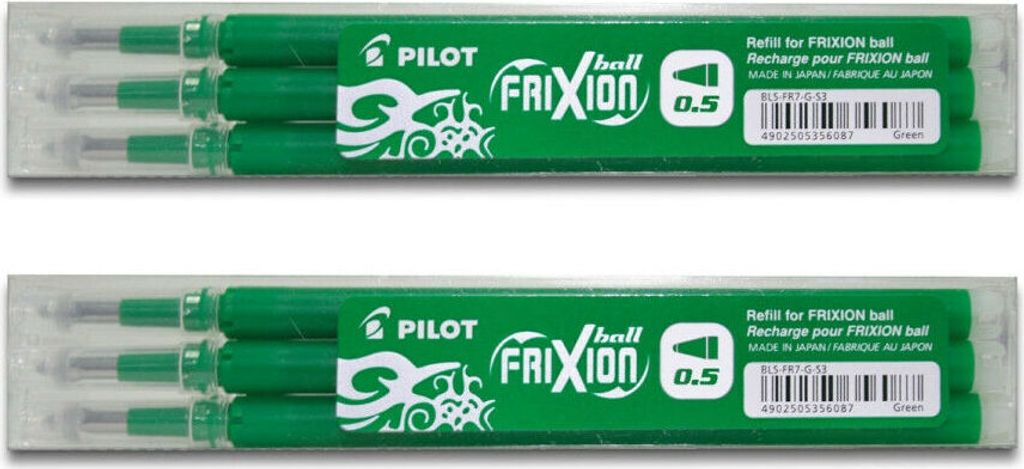 Pilot Frixion Ball Ersatzminen 0.5 grün - 6er-Set