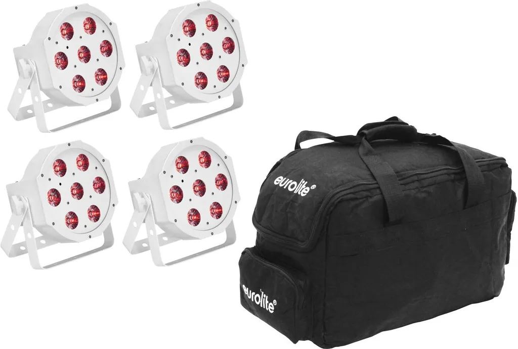 Kit Éclairage LED Eurolite SLS-7 HCL 4 Spots Blancs pour Mariage et Événement