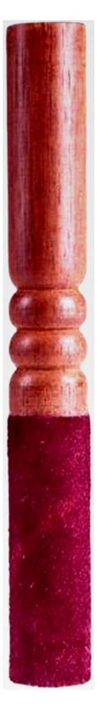 Klangstab mit Leder, weinrot, Länge ca. 19 cm