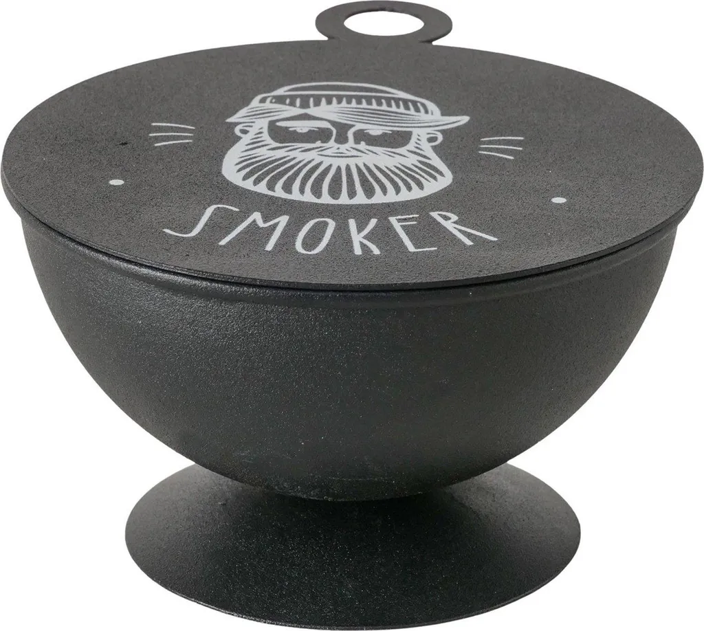 Cendrier tempête noir pour terrasse - Cendrier à vent Smoker en métal