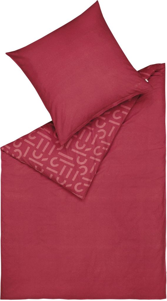 ESPRIT Winter Bettwäsche FLANELL Beere 155 x 220 cm