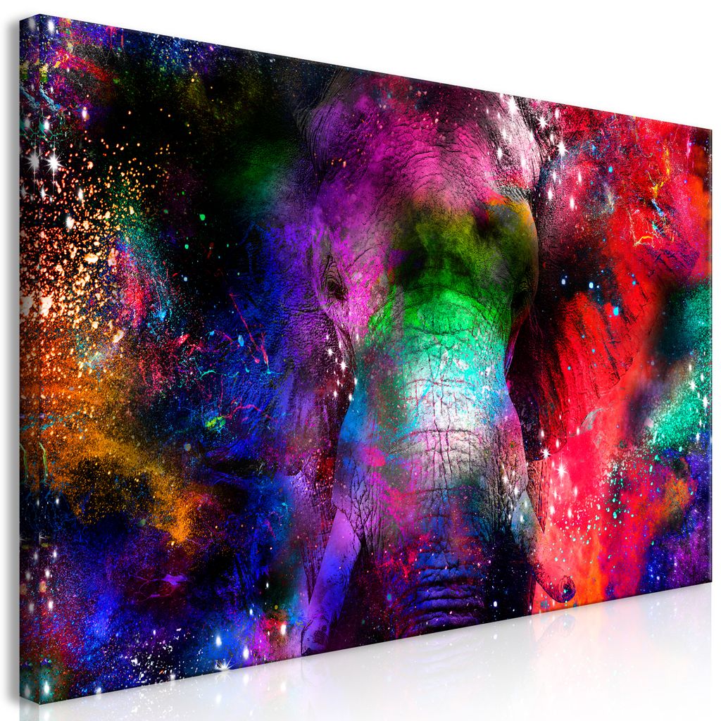 Wandbild Mega XXXL Elefant 250x125 cm Einteiliger XXL-Format Kunstdruck zur Selbstmontage Leinwandbilder moderne Bilder DIY Wanddekoration Wohnung ...
