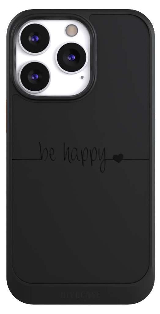 NIVOCASE Hülle für Apple iPhone 13 Pro Handyhülle NIVOcore Case Schwarz Glück Statement Motiv ohne Hintergrund