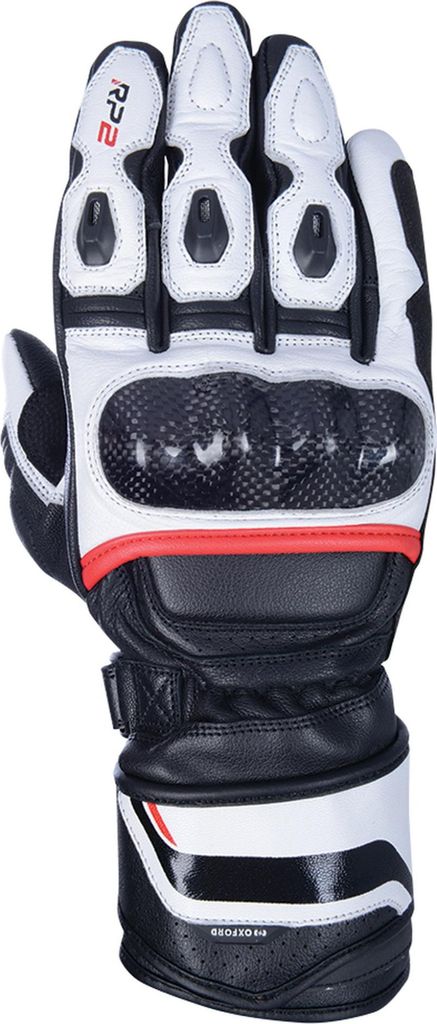 Oxford RP-2 2.0 Motorradhandschuhe Farbe: Schwarz/Weiß/Rot, Grösse: S