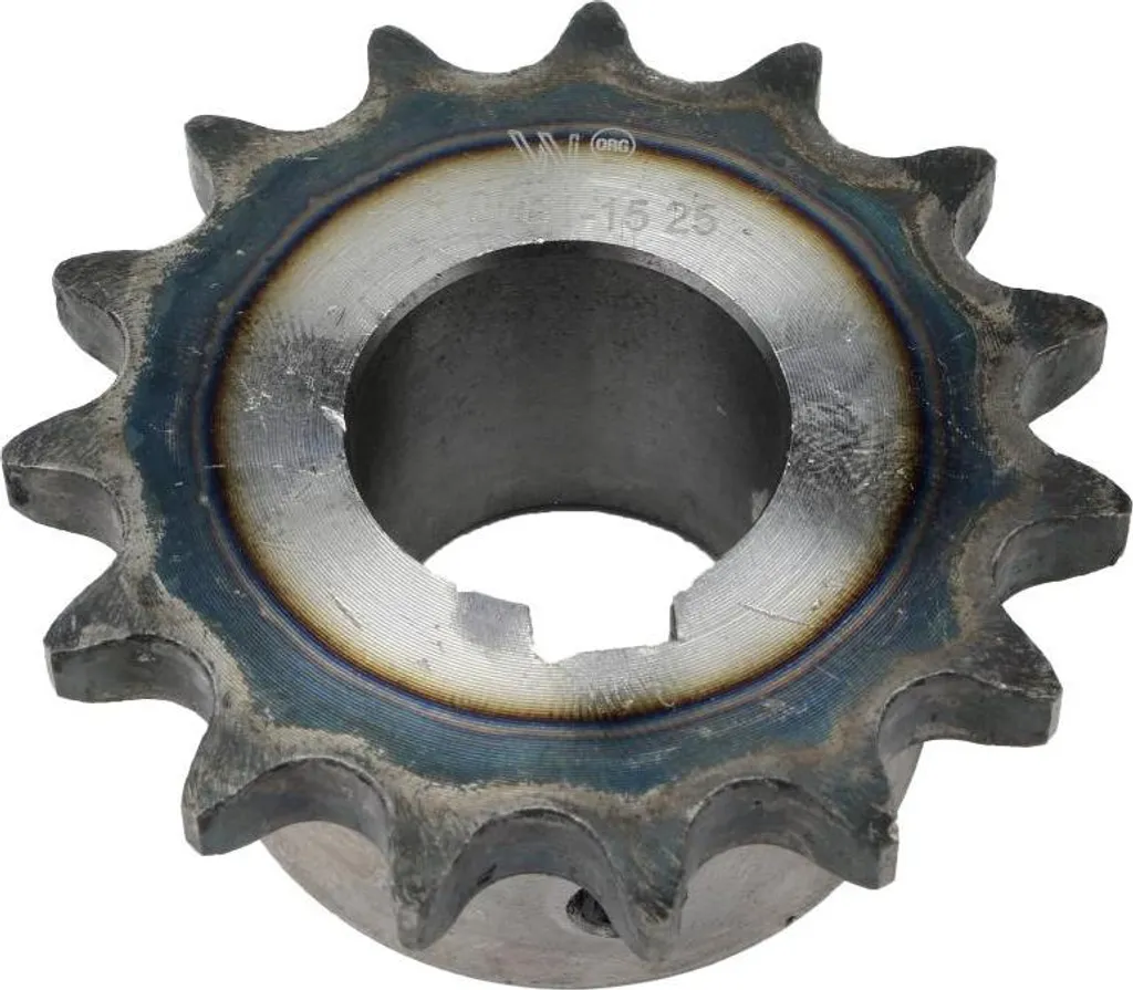 Pignon anti-usure 08B1 Z14 Waryński alésage 30 mm dents trempées