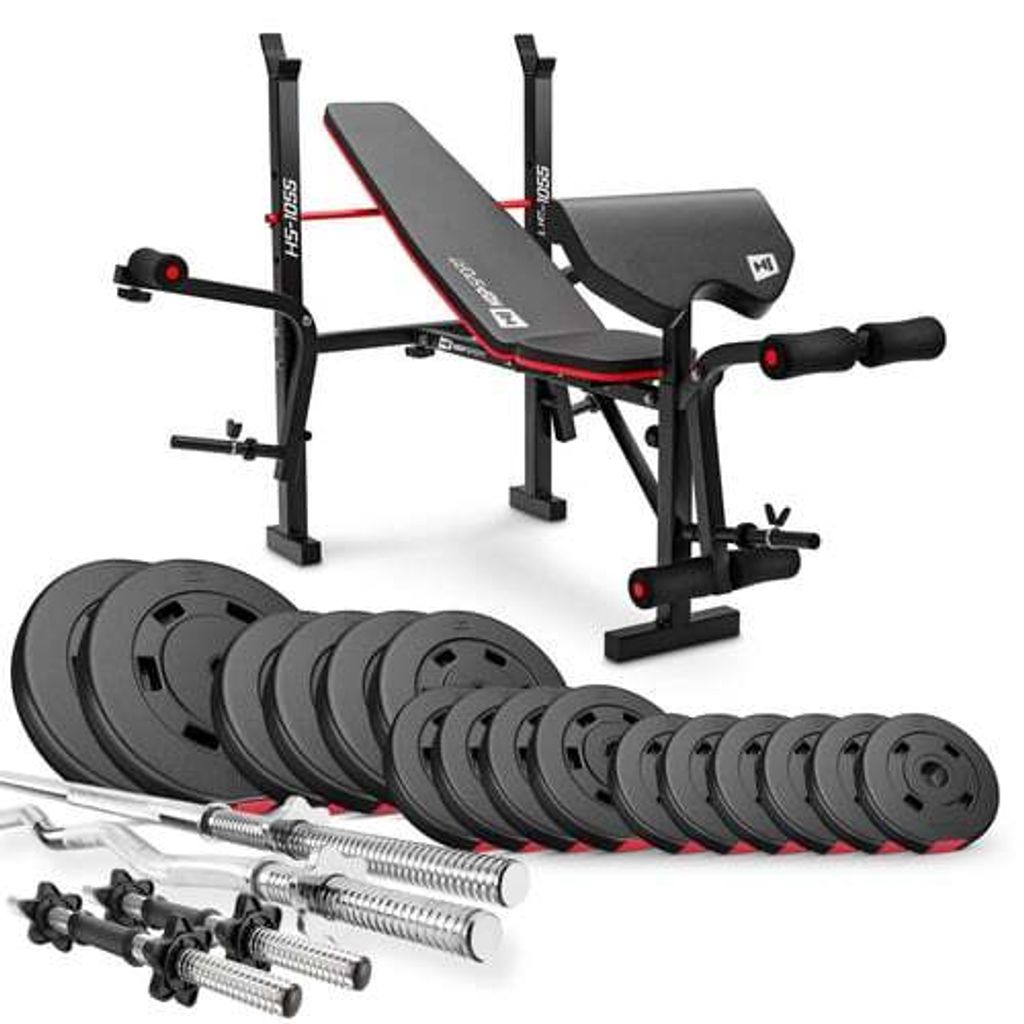 Hop-sport Posilovací sada Premium 75kg s lavicí a Obrázek produktu