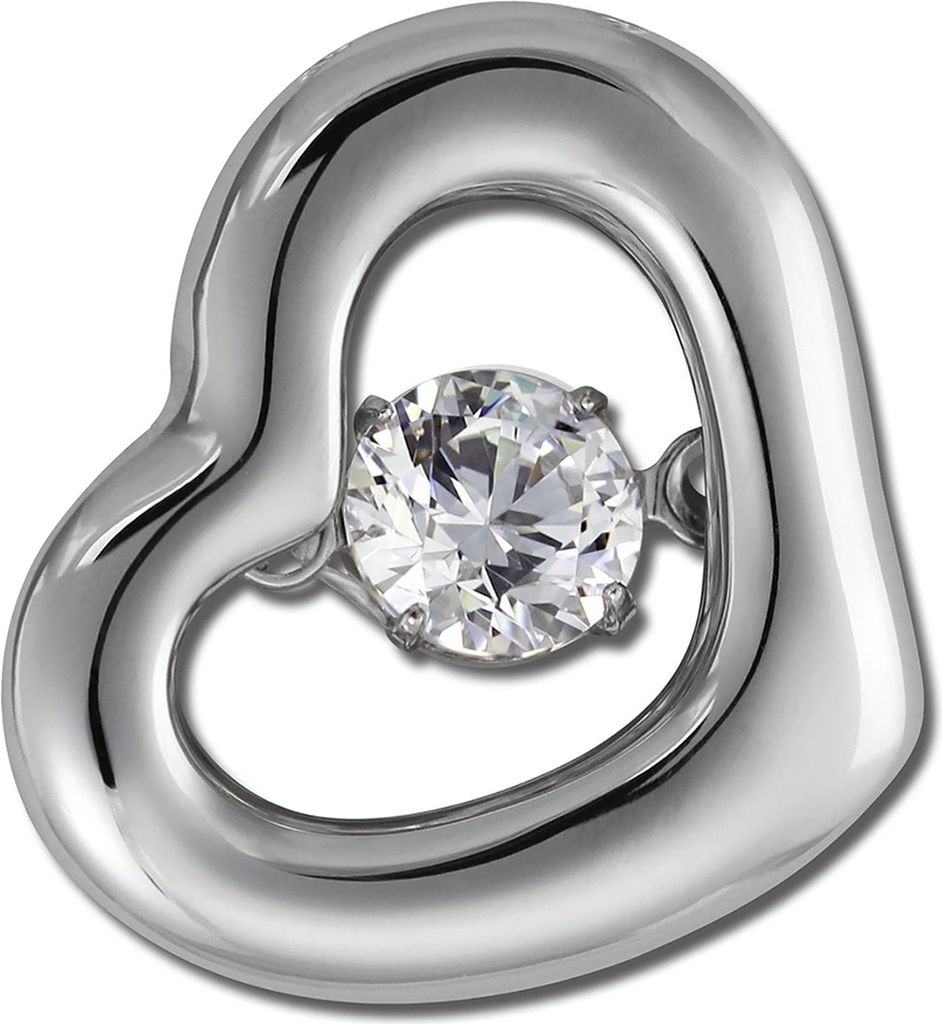 SilberDream Ketten Anhänger Zirkonia beweglich weiß Herz ECHT Silber D2DSH106W