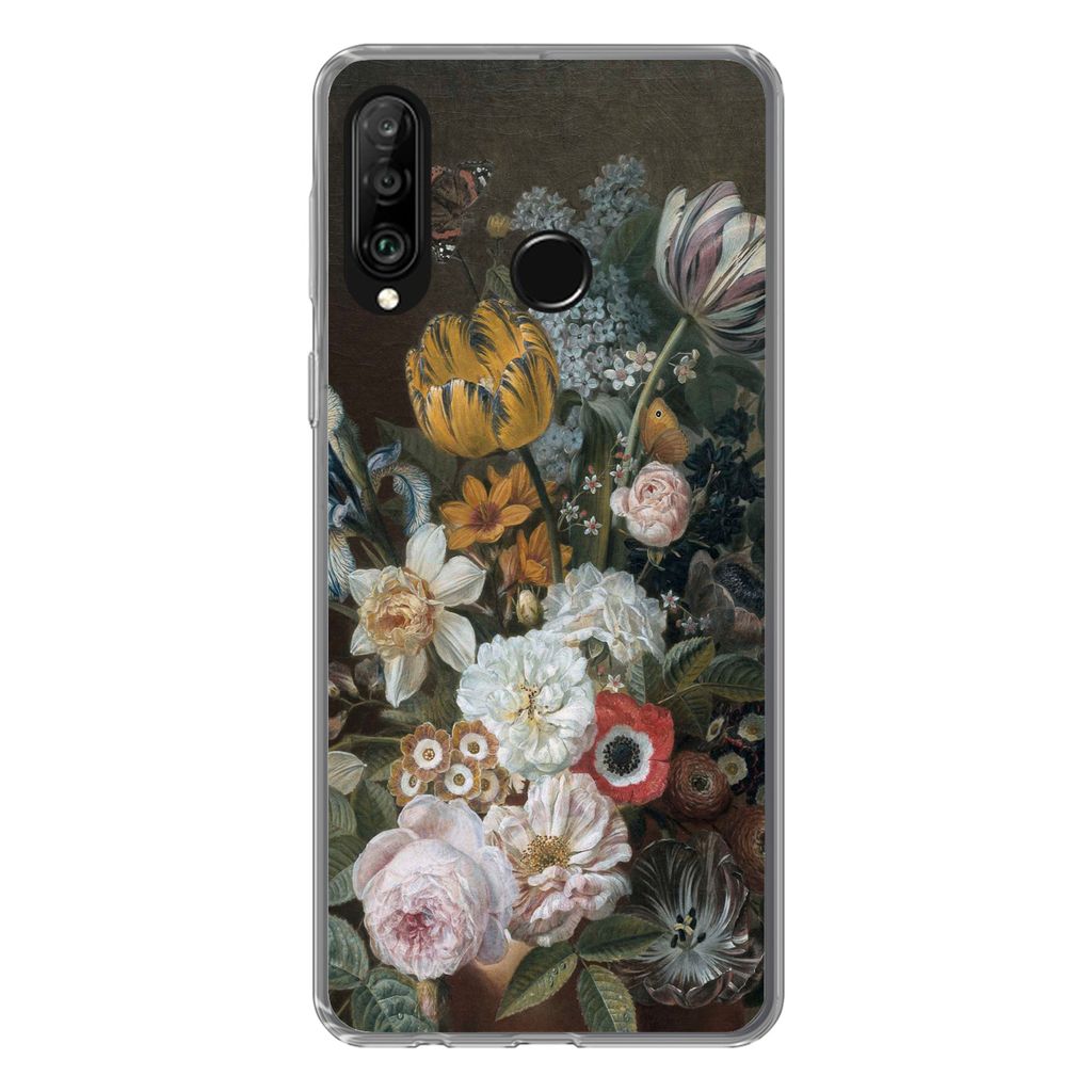 MuchoWow Handyhülle Schutzhülle Hülle für Huawei P30 Lite Stilleben mit Blumen - Gemälde von Eelke Jelles Eelkema Silikon Softcase Handy Hü...