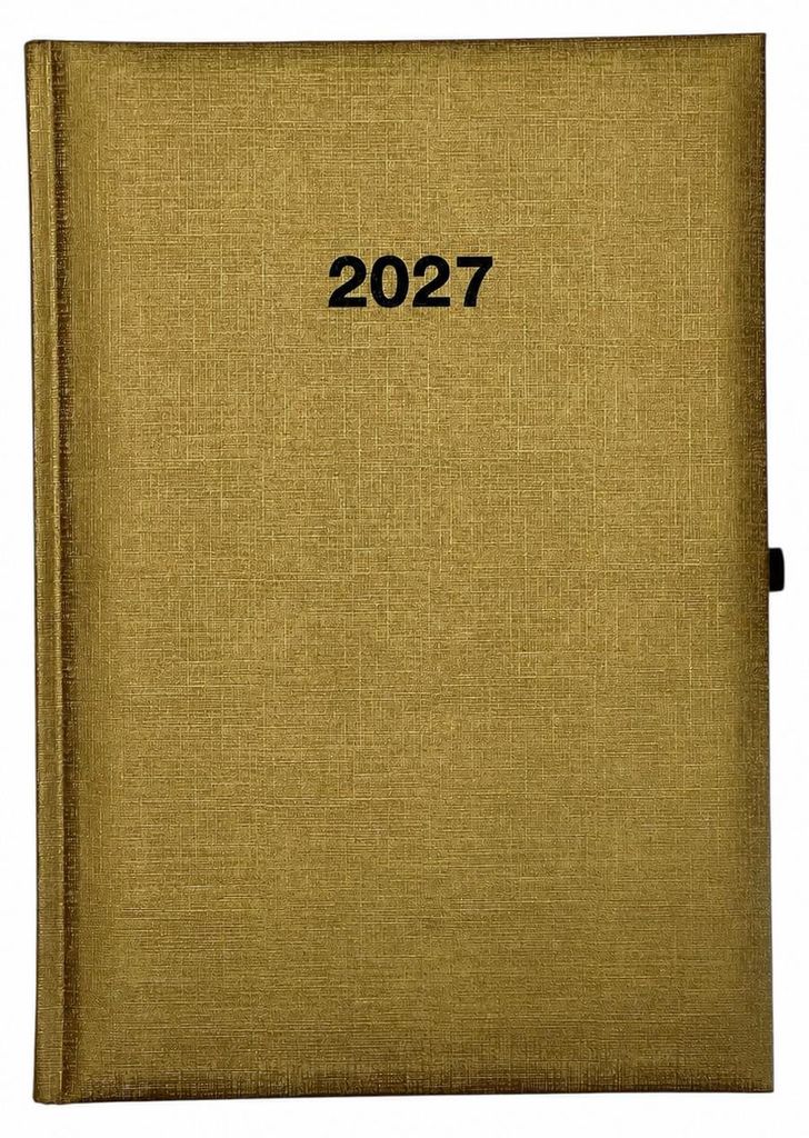 2027 ADINA Wochenkalender A5+ gold-metallic 24x16cm 1 Woche Produktbild  KI-generiertes Bild