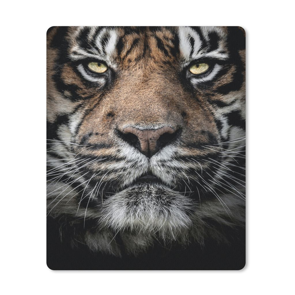MuchoWow Mauspad Mousepad Tiger - Nahaufnahme - Tier 30x40 cm - Mousepads - Maus Mat - Pad - Mausunterlage - Mausmatten