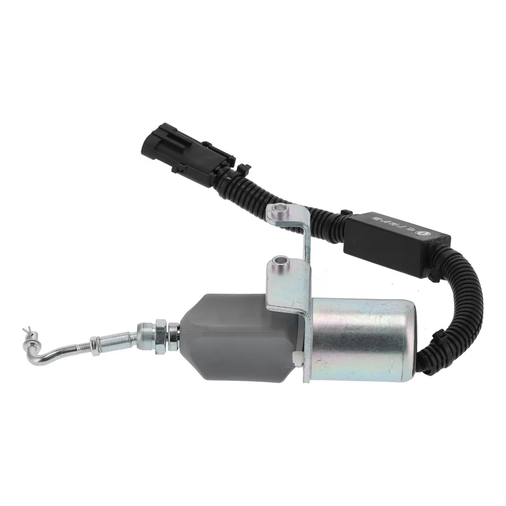 Vanne d'Arrêt de Carburant 24V - Solénoïde Électrique de Sécurité pour Engin - 3