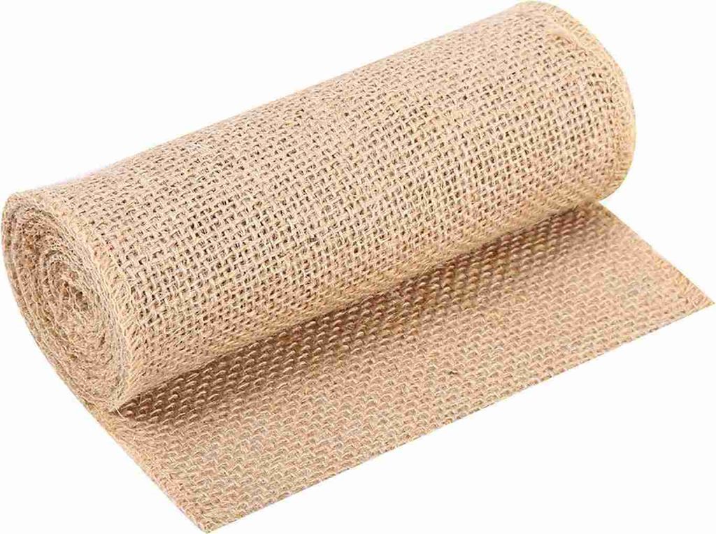 Nature Hessisches Jute-Sackleinenband, rustikaler Tischläufer, Basteln, Stuhl, Zuhause, Hochzeit, Party, 15 x 200 cm