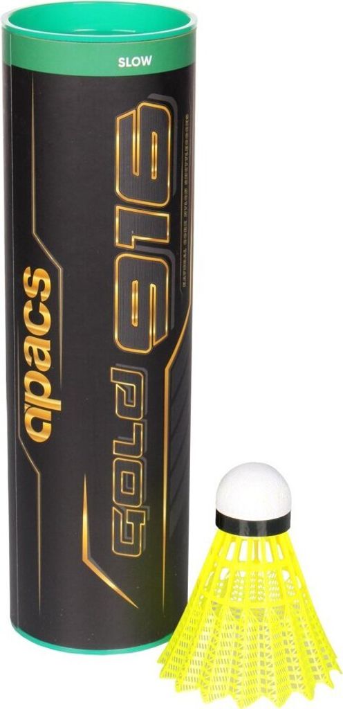 Multipack 2pcs Gold 916 Badmintonbälle grün, Tube 6 Stück
