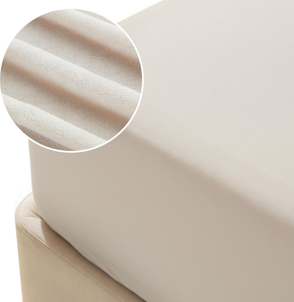 Kuscheliges Mikrofaser-Polarflanell-Bettlaken Teddybär Fluffy 140X200 Hellbeige