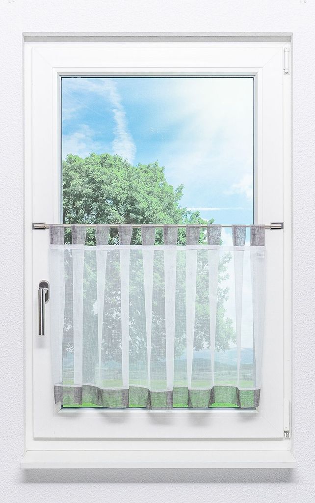 Lysel Scheibengardine Structure (BxH) 150cm * 50cm anthrazit