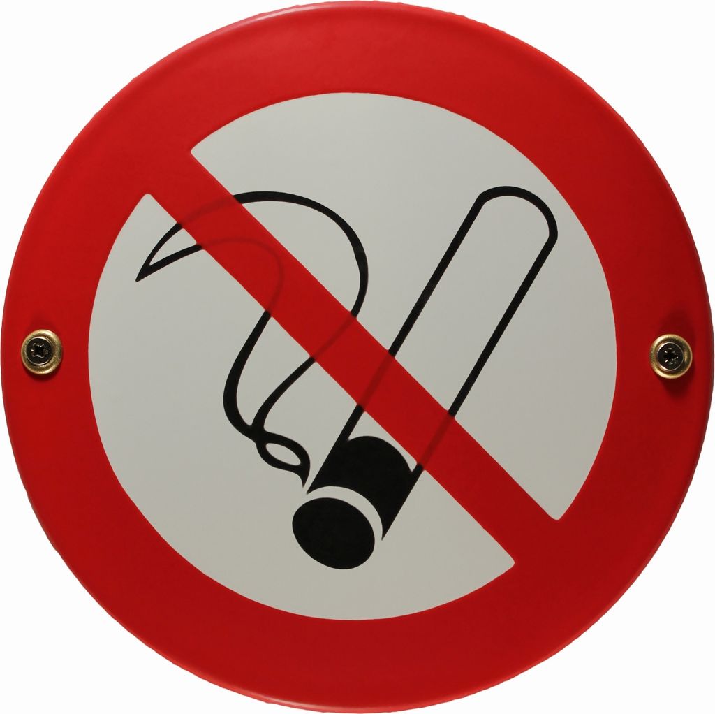 Hinweis-Schild Rauchen verboten Rauchverbot Emaille Warnschild
