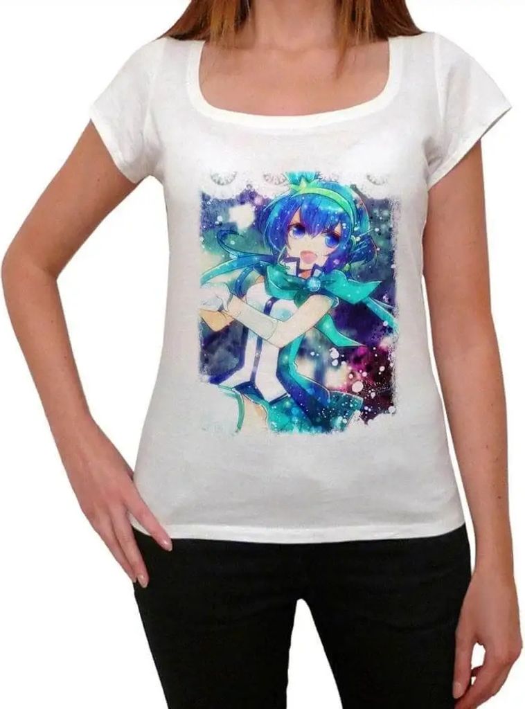 Damen Grafik T-Shirt Manga grünes Band – Manga Green Ribbon – Öko-Verantwortlich Vintage Jahrgang Kurzarm Lustige Druck Geburtstag Geschenk Frau