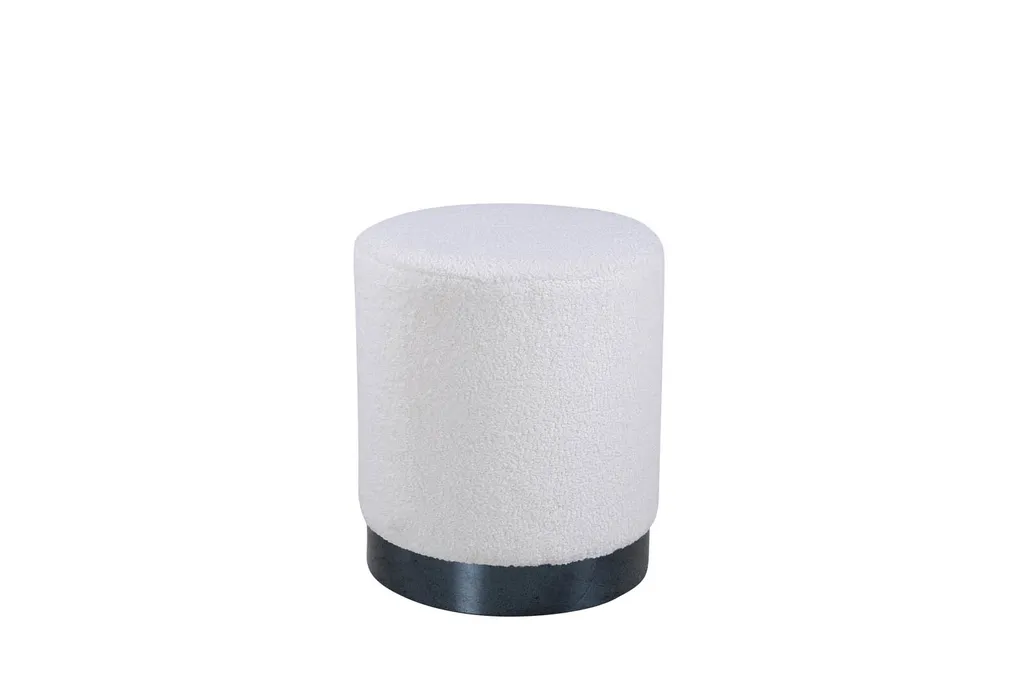 Pouf Benji Teddy Ø35cm | Il Tuo Momento di Relax Bianco o Nero