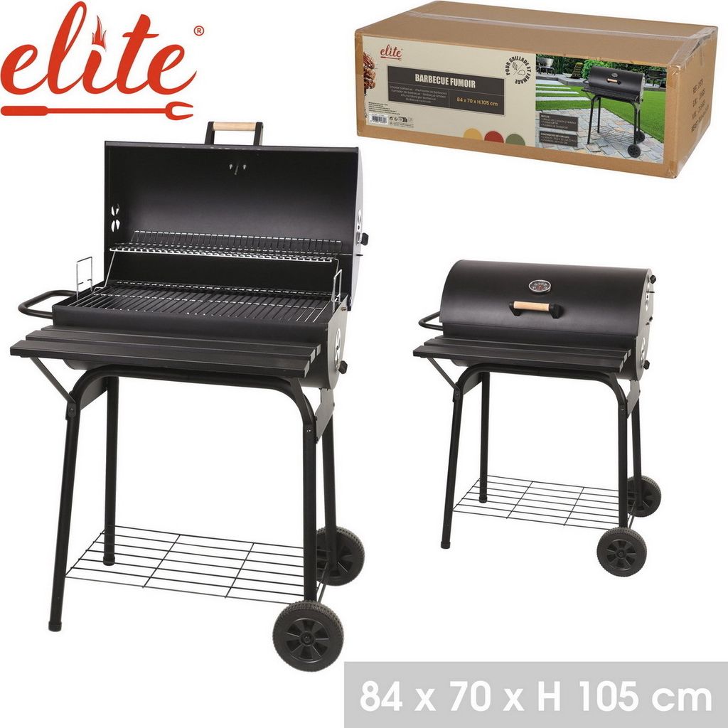 ELITE Barbeque Smoker Grillwagen Barbecue Grill 21879