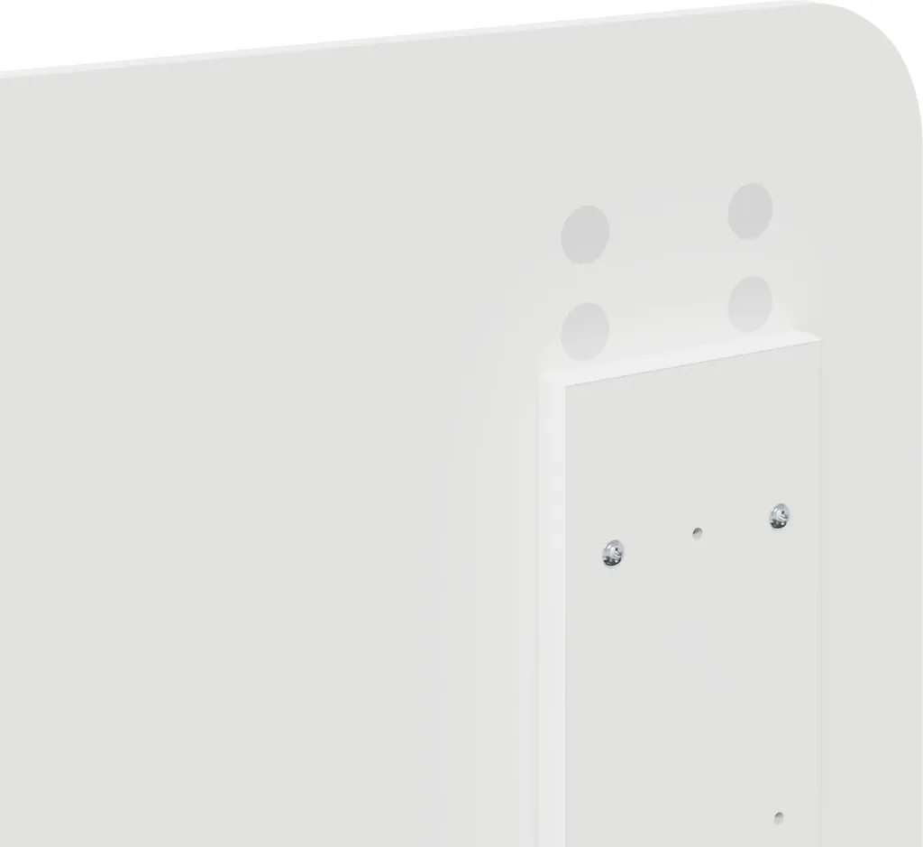 Testata Letto 150 cm Legno Bianco Lucido | Arredo Camera Minimal - 7