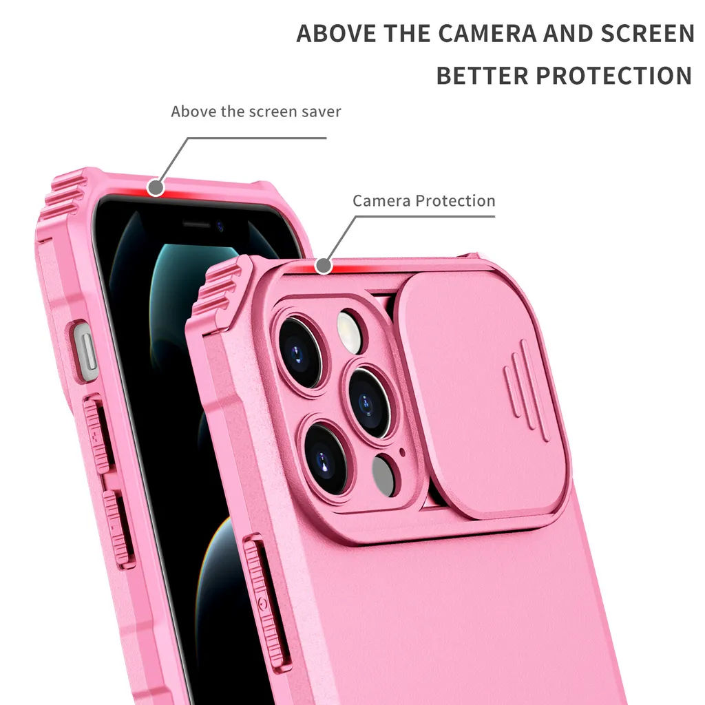 Custodia iPhone 12 Pro Max per Escursioni: Protezione Militare Rosa - 5
