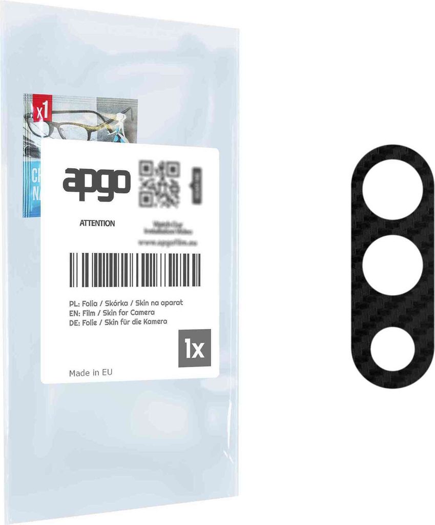apgo Objektivschutz-Folie, Kameraschutz kompatibel mit LG K22, Carbon-Imitation, Rückseite Schutzfolie für Kamera-Insel, Hinten Folie, kratzfest,...
