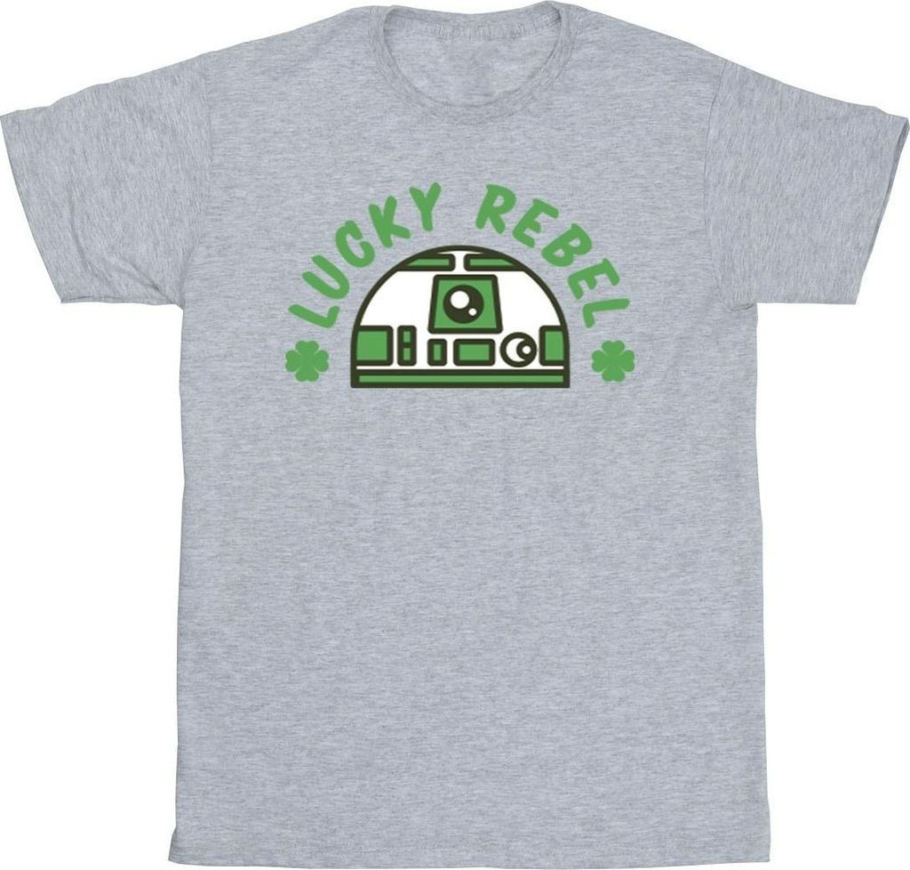 Star Wars - "St Patrick's Day Lucky Rebel" T-Shirt für Herren BI46841 (S) (Grau)