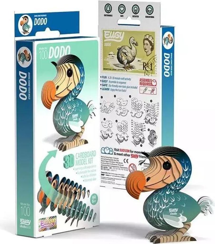 Eugy 3D Puzzle Dodo - Jouet en carton respectueux de Image du produit 