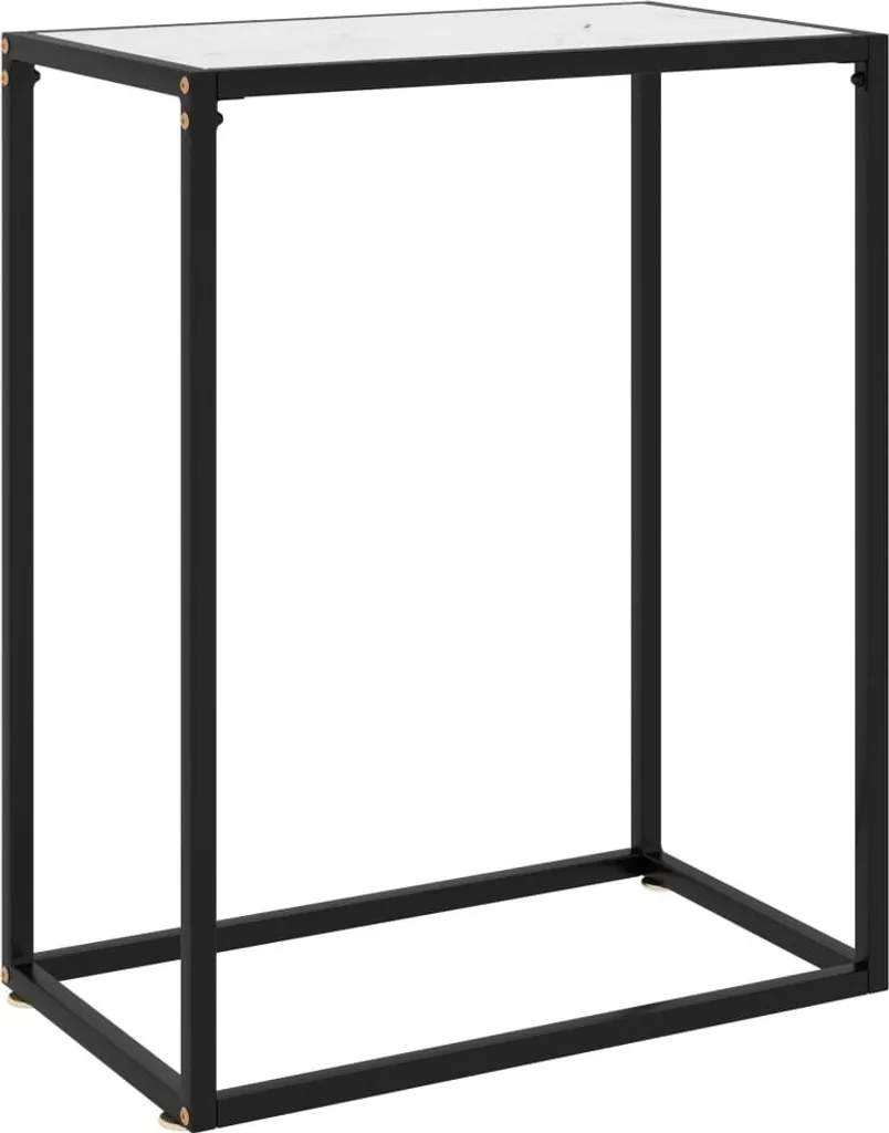 Consolle Ingresso Vetro Bianco 60x35x75 cm - Arredo Design Moderno