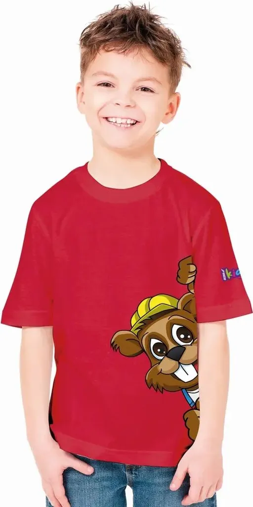 Maglietta Rossa Bambino DEDRUŚ | Top Quality 100% Cotone Naturale