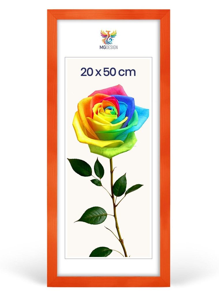 MG Design Bilderrahmen 20 x 50 cm - Posterrahmen mit Orange Produktbild 