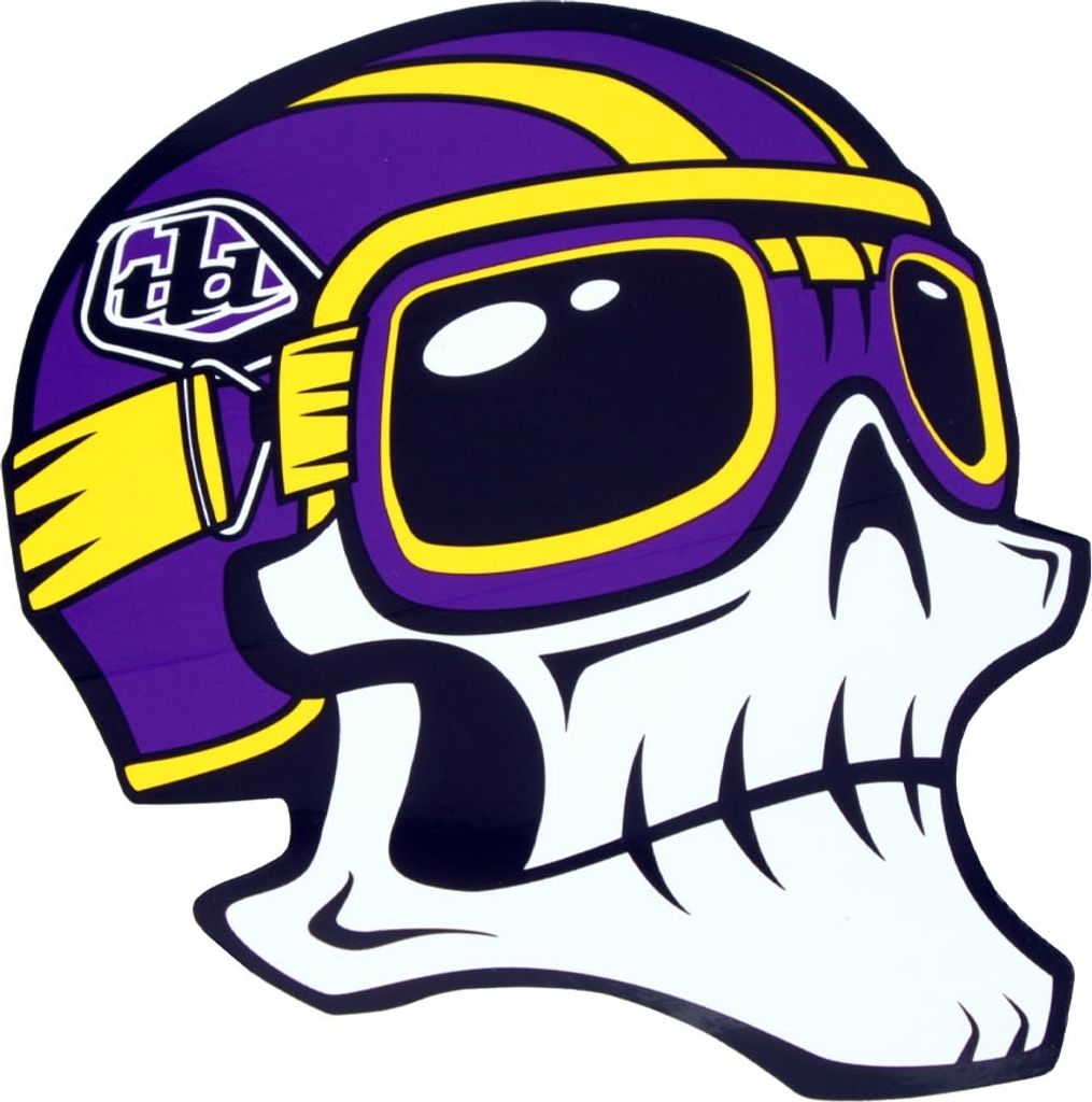 Troy Lee Designs Aufkleber Skully Sticker 13 x 15 cm, lila