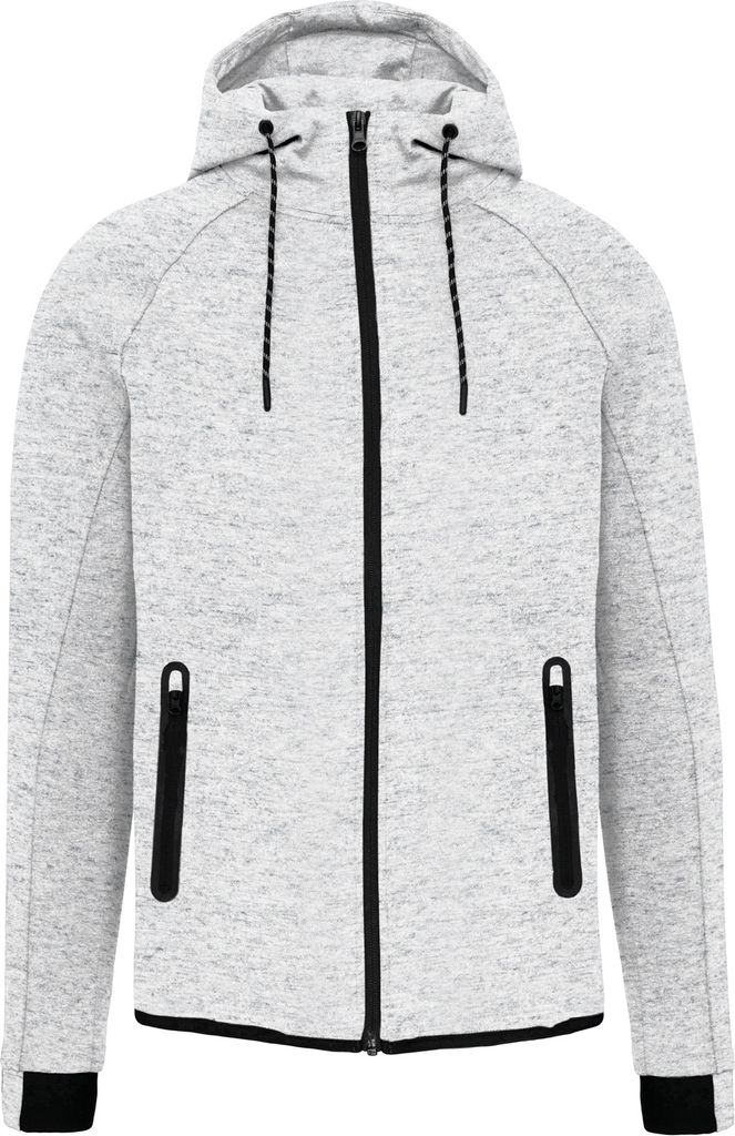 Proact Herren Sweatjacke Sweatshirt Kapuzenpullover Pullover Hoodie, Größe:M, Farbe:Ash Heather